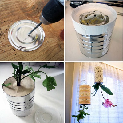 آموزش تصویری ساخت گلدان وارونه